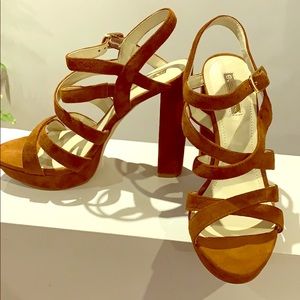 BCBGGeneration suede platform sandals